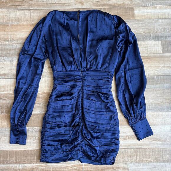 Ronny Kobo Lela Dress Navy Polkadot Size S - Picture 3 of 8